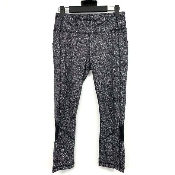 Lululemon Leggings Pace Rival Crop Scatter Star Black Luxtreme - Picture 6 of 15